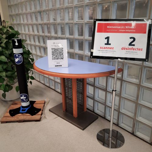 Le QR code dans le hall de l'Alinéa