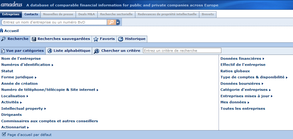 Nouvelle base en ligne: Amadeus