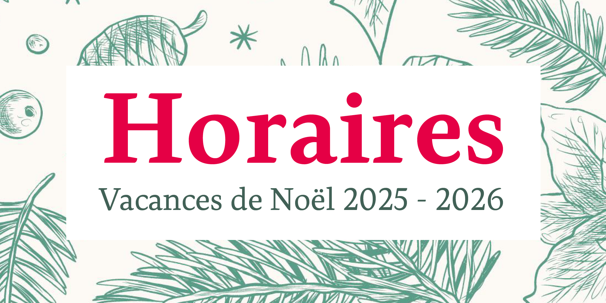 Vacances de Noël | Horaires des bibliothèques