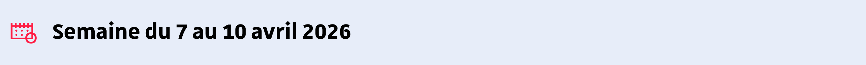 du 7 au 10 avril