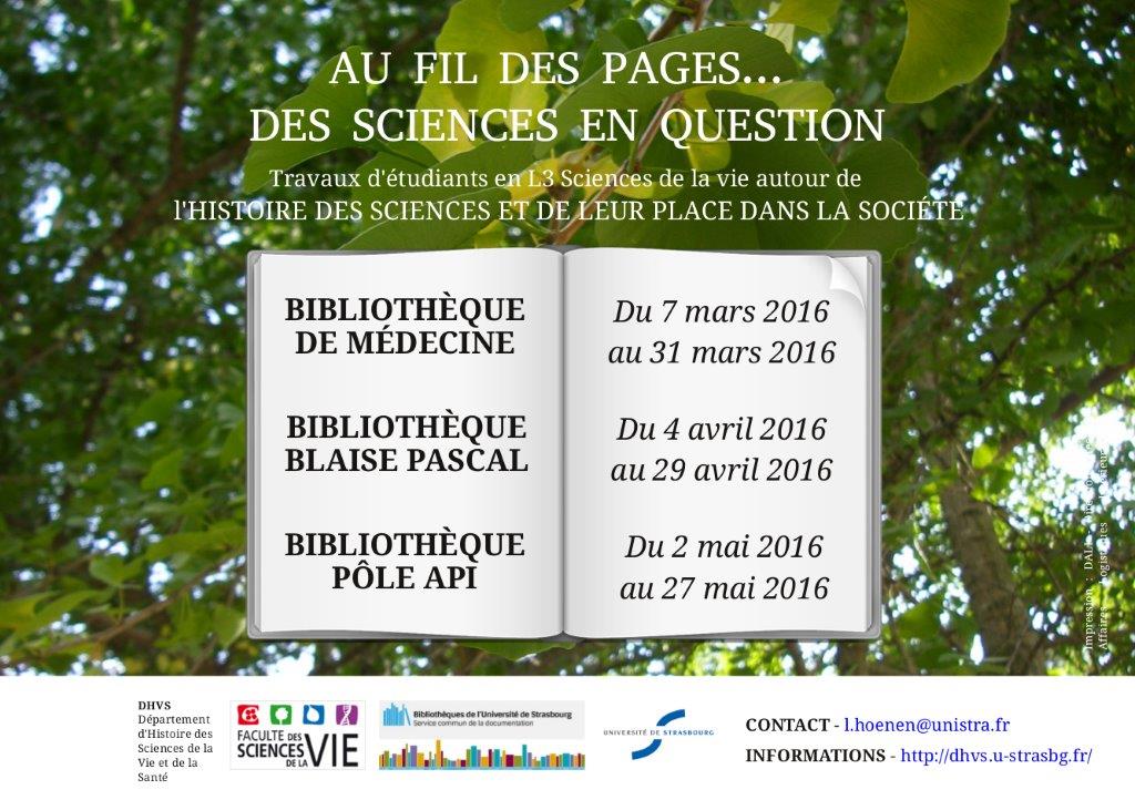 Au fil des pages... des sciences en question